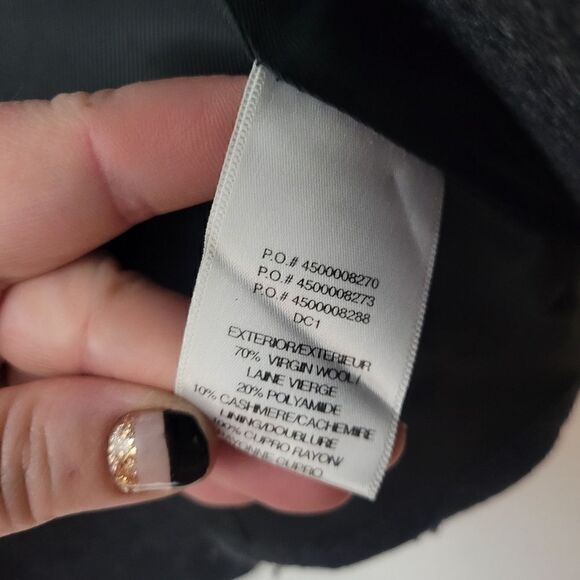 Aritzia Babaton Howell Virgin Wool Cashmere Blend Grey Double Breasted Coat - Picture 14 of 16